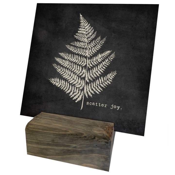 Graphically Speaking Design - Wholesale Sign - Mini Canvas, Scatter Joy Fern Leaf, Shelf Decor