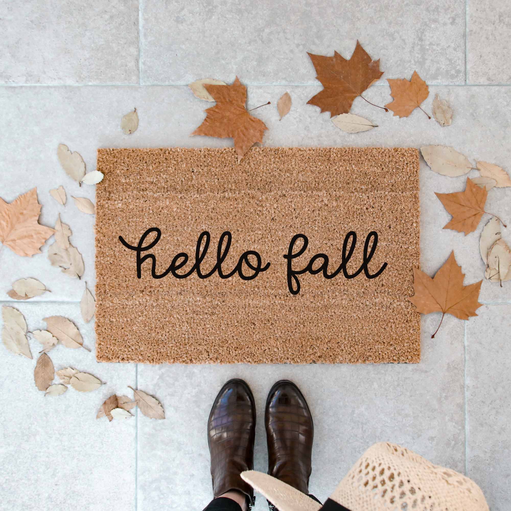 Buchstabenkult – Capacho por atacado – Capacho de coco | hello fall1