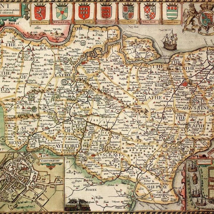 Carte historique de Kent (1610) pour la vente par Map Marketing Limited