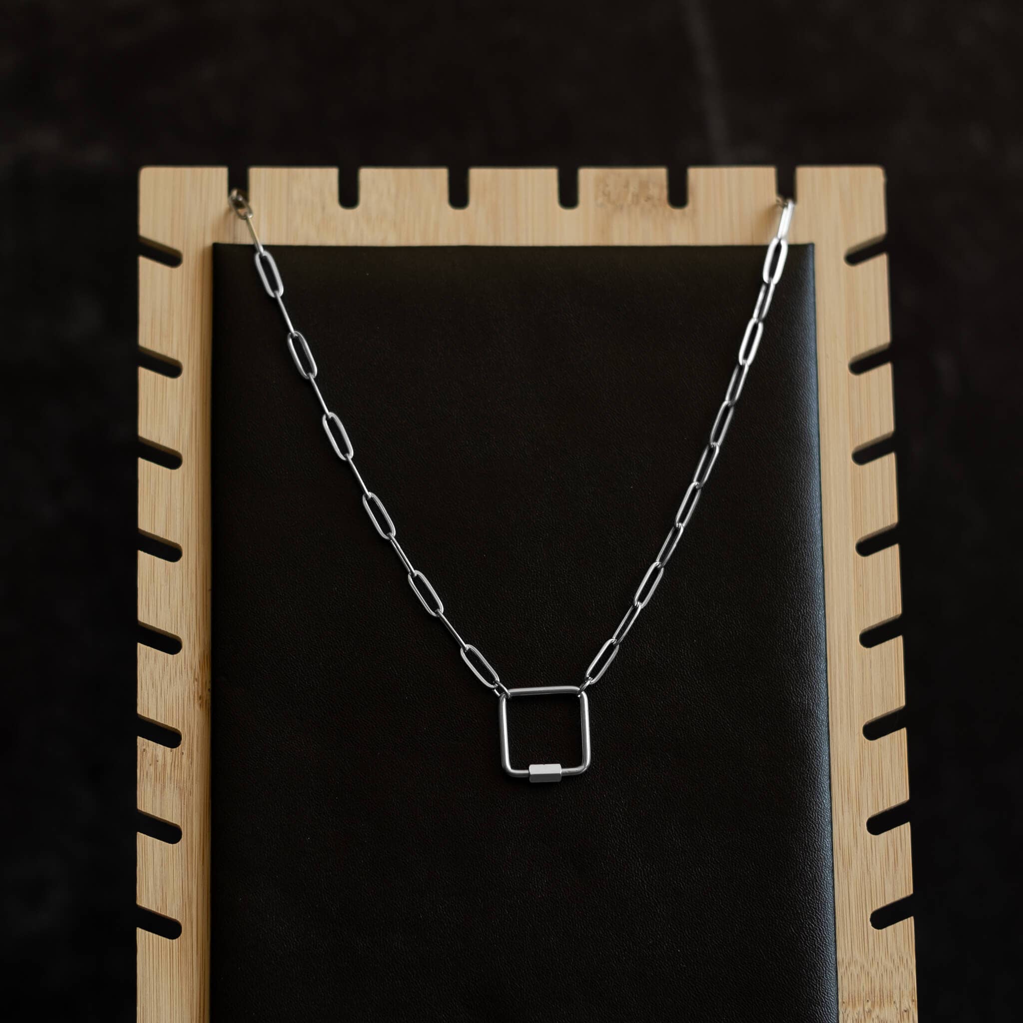 That Queer Card Co - Wholesale Pendant/Charm Necklace - Carabiner necklace | Stainless steel paperclip chain2