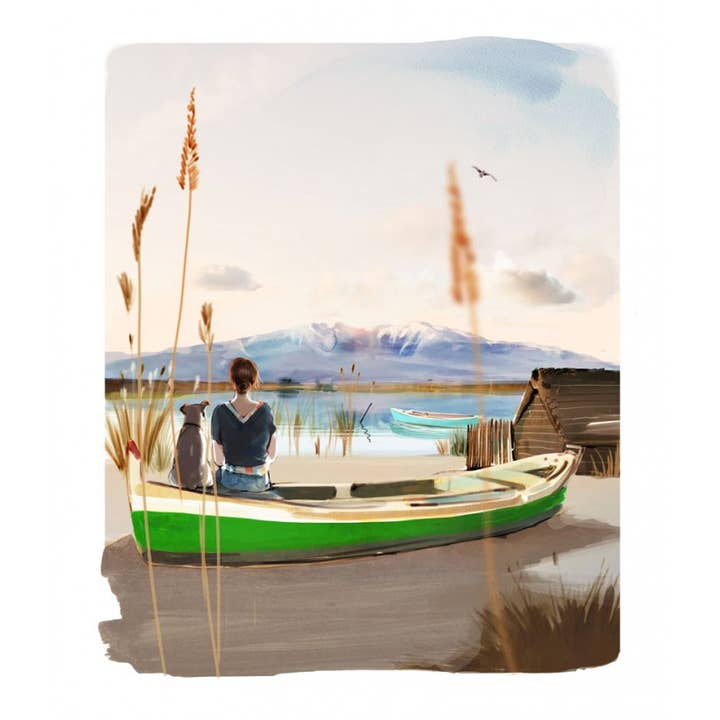 Impressão de Belas Artes - “Vista da lagoa” - Sophie Griotto por atacado de Atelier Contemporain