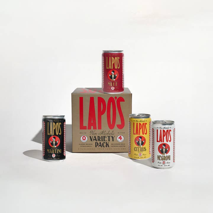 The Zero Proof - Wholesale Non-Alcoholic Aperitif/Mocktail - Lapo's Core Variety 4-Pack1