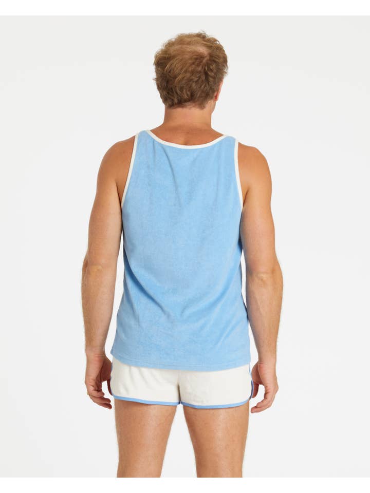Hammies - Wholesale Hemd - Heren - Heren Terry Tank (Blauwe Klaproos/Crème)3