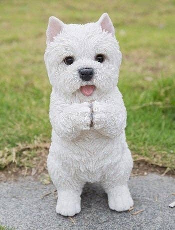 Hi-Line Gift Ltd. - Vente Bibelots/décorations d'extérieur - Statue de jeu Westie Puppy0
