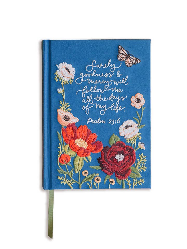 Psalm 23 Embroidered Journal for wholesale by GraceLaced by Ruth Chou Simons