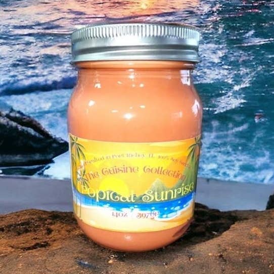 Tropical Sunrise 14oz for wholesale by Shining Star Candle Company