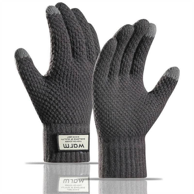 UZ Wholesale Store - Venta al por mayor Guantes - Hombre - Guantes de punto para hombre con pantalla táctil y diseño de piña3