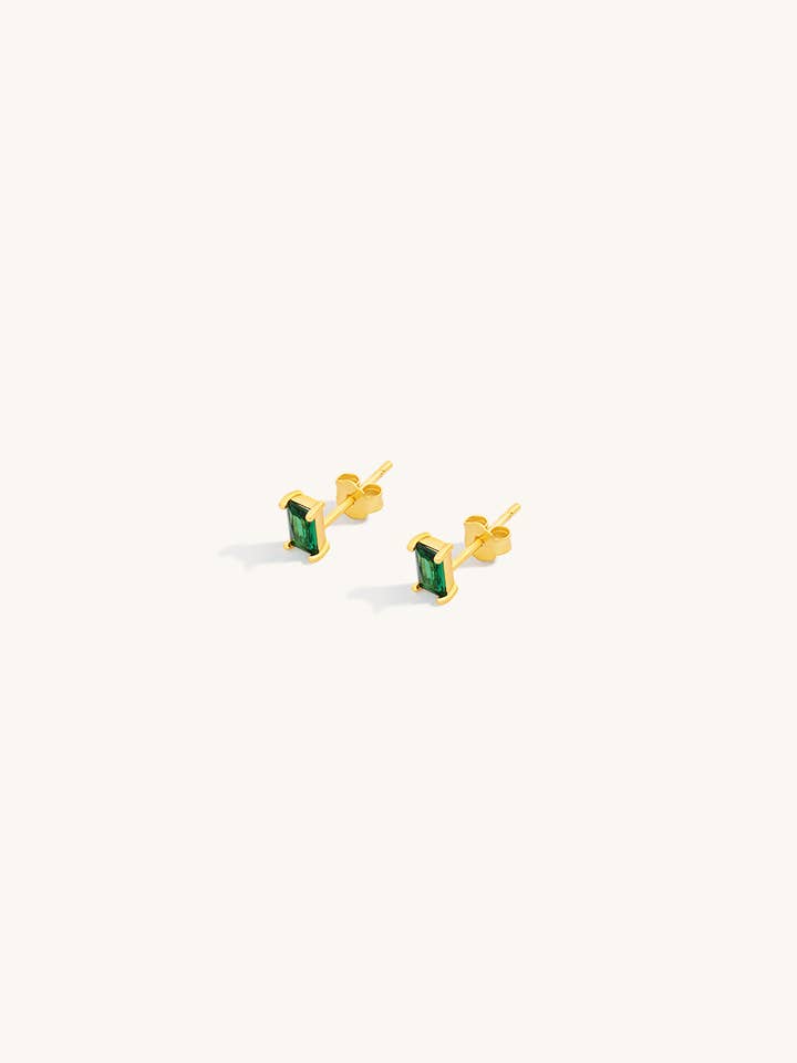 EMERALD BAGUETTE STUDS for wholesale by Formation Co. Jewellery