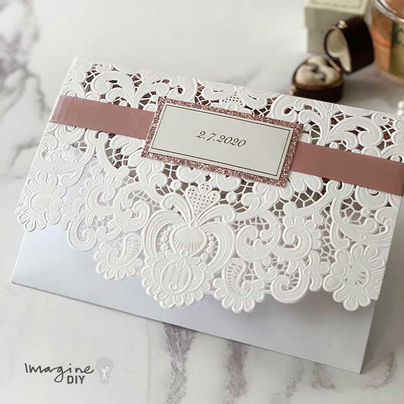 Imaginediy - Wholesale Invitations - Parisienne Wedding Invitation -  Matt Off White4