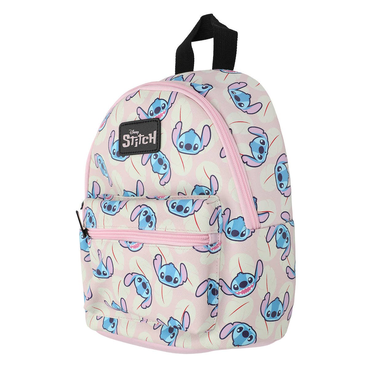 Bioworld Merchandising - Wholesale Backpack - Unisex - Stitch Character Heads Faux Leather 10.6" White Mini Backpack1