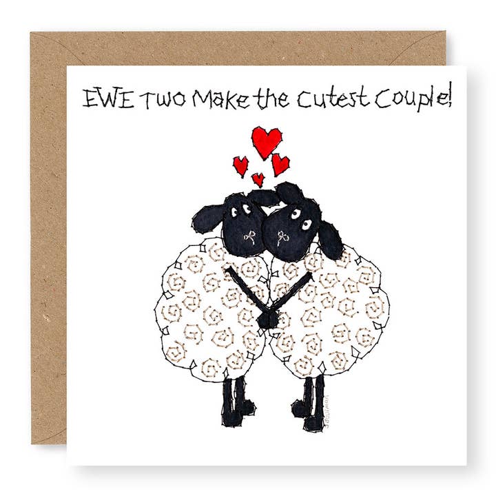 EWE Cutest Couple for wholesale by Jane Buurman Handmade (Greetings Cards)