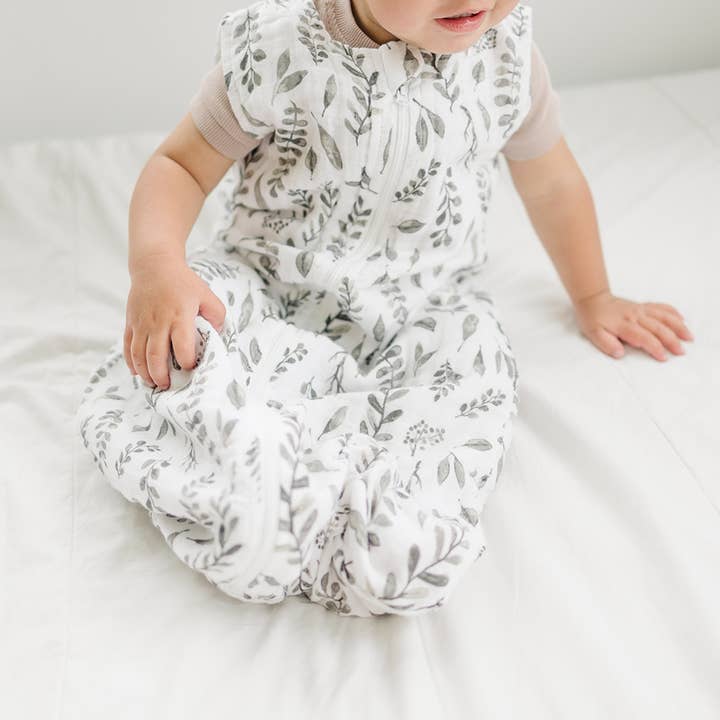 Bebe au Lait – wholesale Sleeping bag – Baby – Leaves Classic Muslin Sleeper - 6-12M3