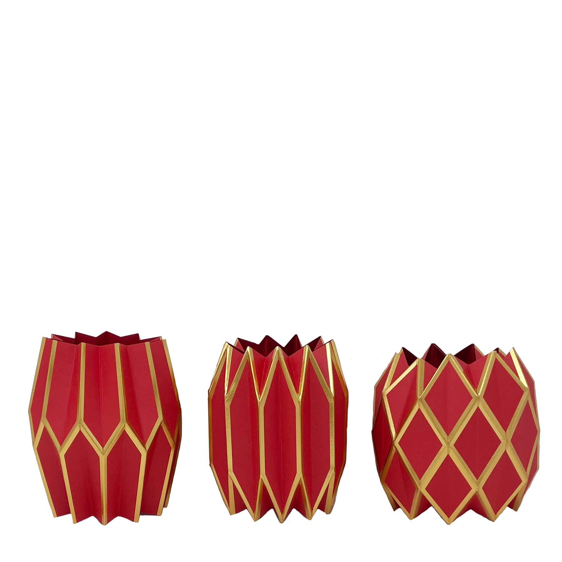 Lucy Grymes Designs - Wholesale Vase - Red Paper Vase Wraps | Set of 30