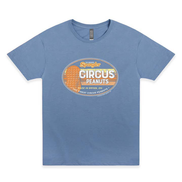 Spangler's The Finest Circus Peanuts® Since 1924 Retro Tee for wholesale by www.sweetvintagetees.com