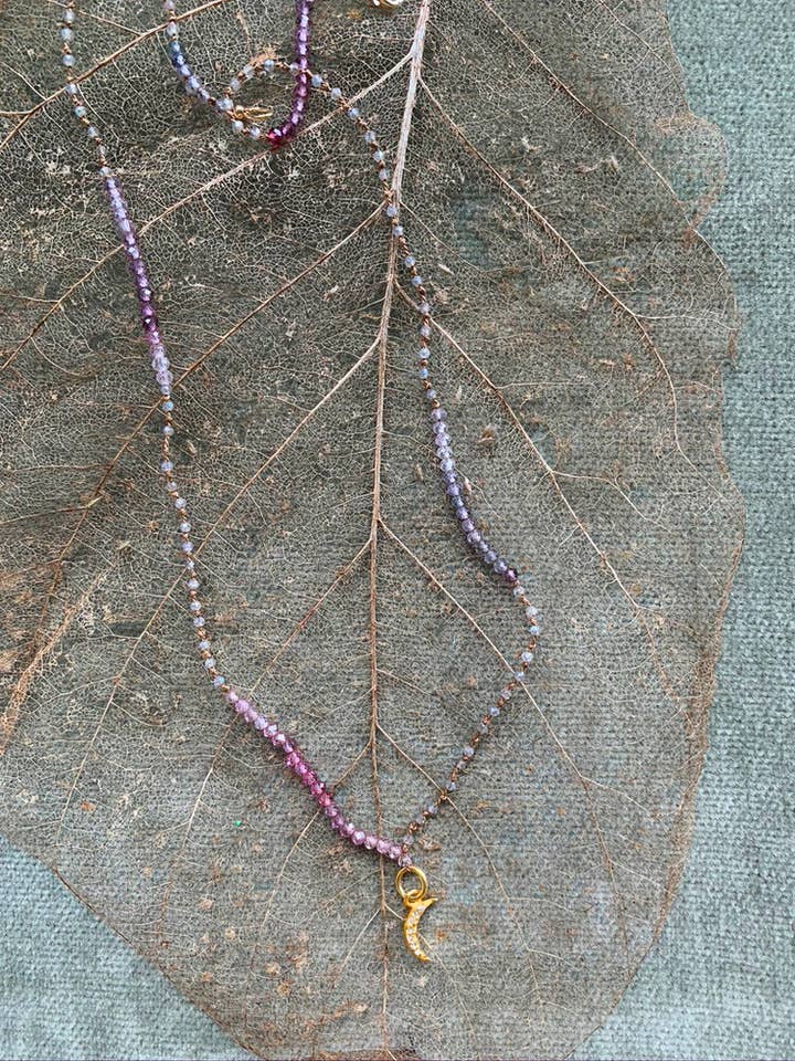 Pink Tourmaline and Diamond Necklace for wholesale by Honey5Kauai