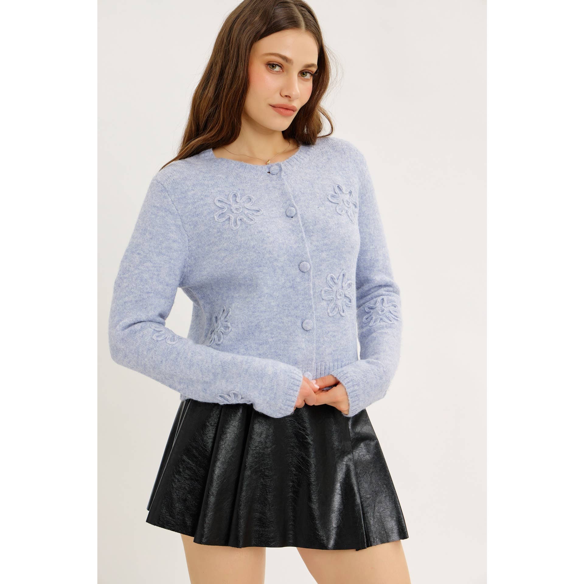 idem ditto – Engroshandel Cardigan - Dame – BOLERO CARDIGAN MED BLOMSTERMOTIV17