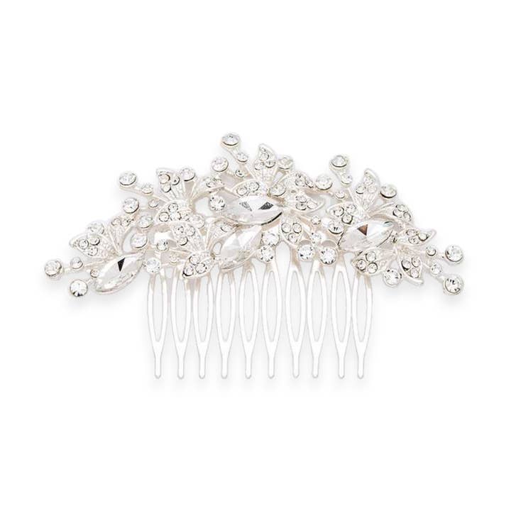 Peigne à Cheveux Petit Fleur de Cristal pour la vente par LA Jewelry Plaza