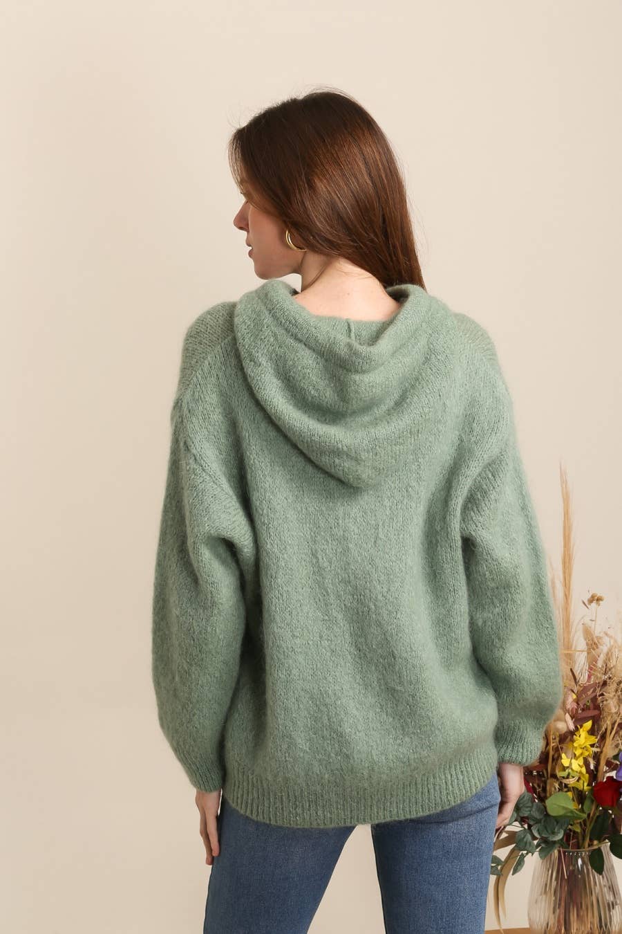 NAÏS PARIS - Wholesale Hoodie - Women's - MOHAIR AND WOOL HOODY-STYLE SWEATER20