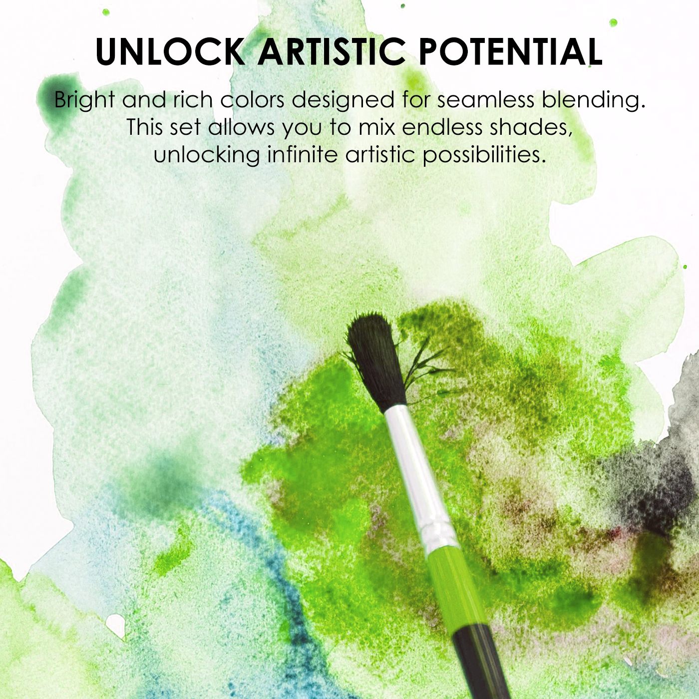 Grabie - Wholesale Watercolor Paint - Watercolor Pocket Set Of 12 With Brush - Forest Color3