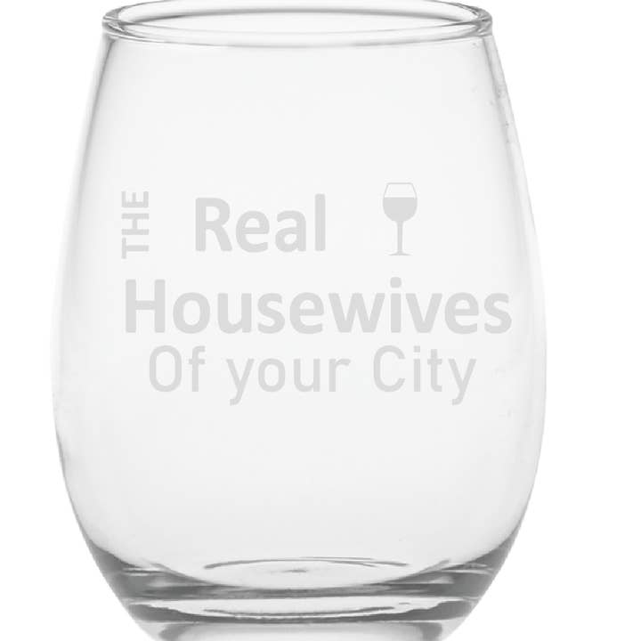 Oh It's A Party - Vente Verres à vin - Verre à vin sans pied The Real Housewives personnalisé de 15 oz1