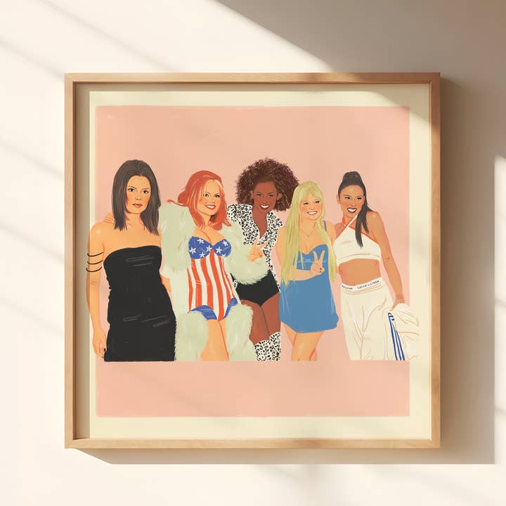 Impressão artística das Spice Girls dos anos 90 por atacado de Artbaby & Co.