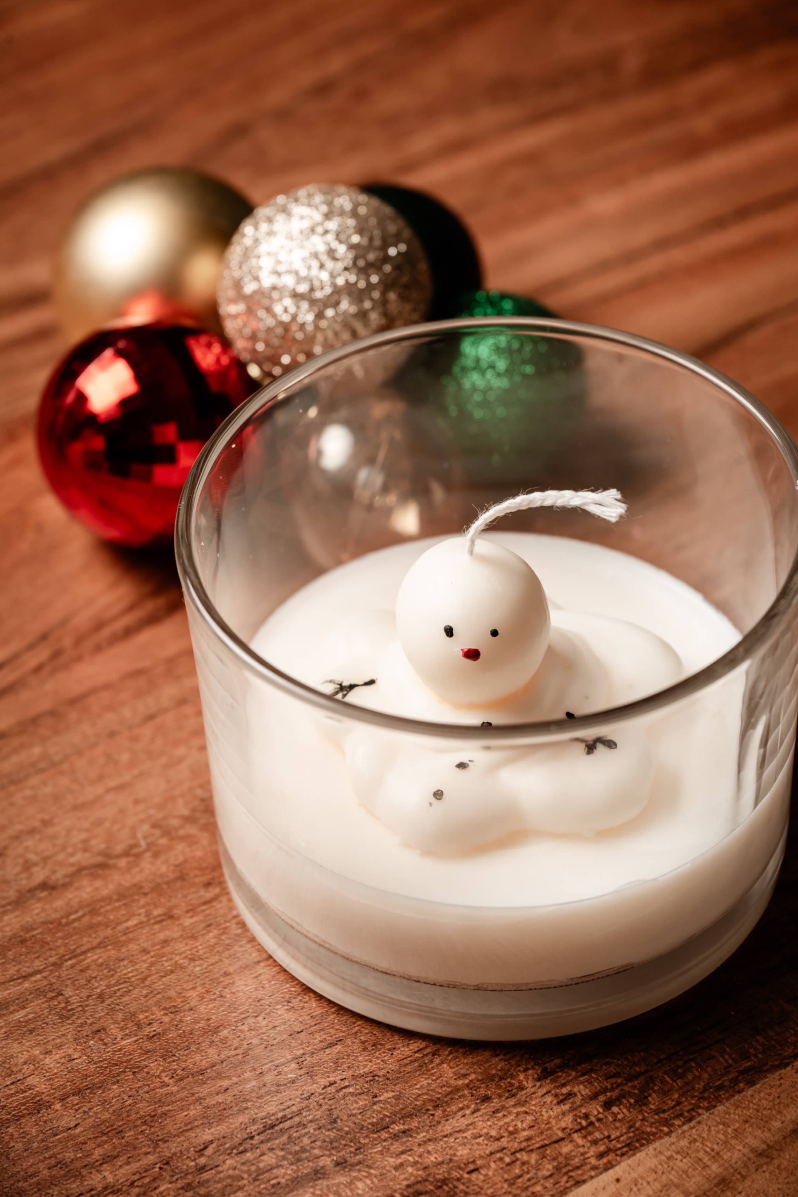 Allure CA - Wholesale Jar/Filled Candle - Melted Snowman in a Jar Candle - Christmas