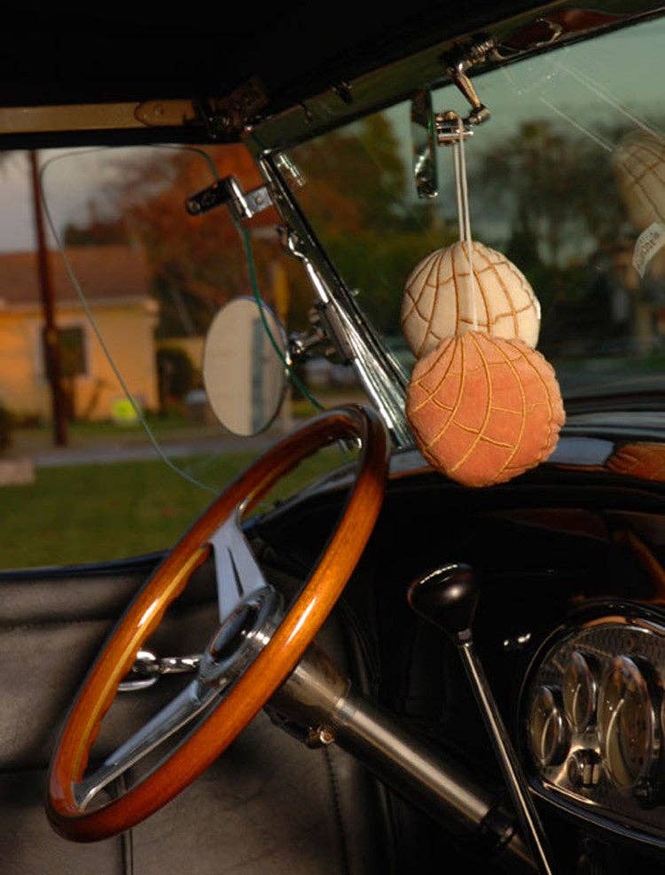 Xochico - Wholesale Car Decorative Charm - Unisex - Pan Dulce Concha "Fuzzies" Car Mirror Hangers6