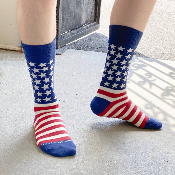 The Royal Standard - Wholesale Socks - Men's - Men's America Socks Red/White/Blue One Size