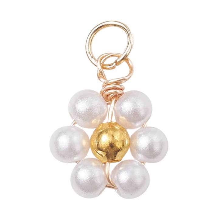 Ciondolo Fiore in Acrilico con Perline per la vendita all'ingrosso da parte di Love, Paige Designs