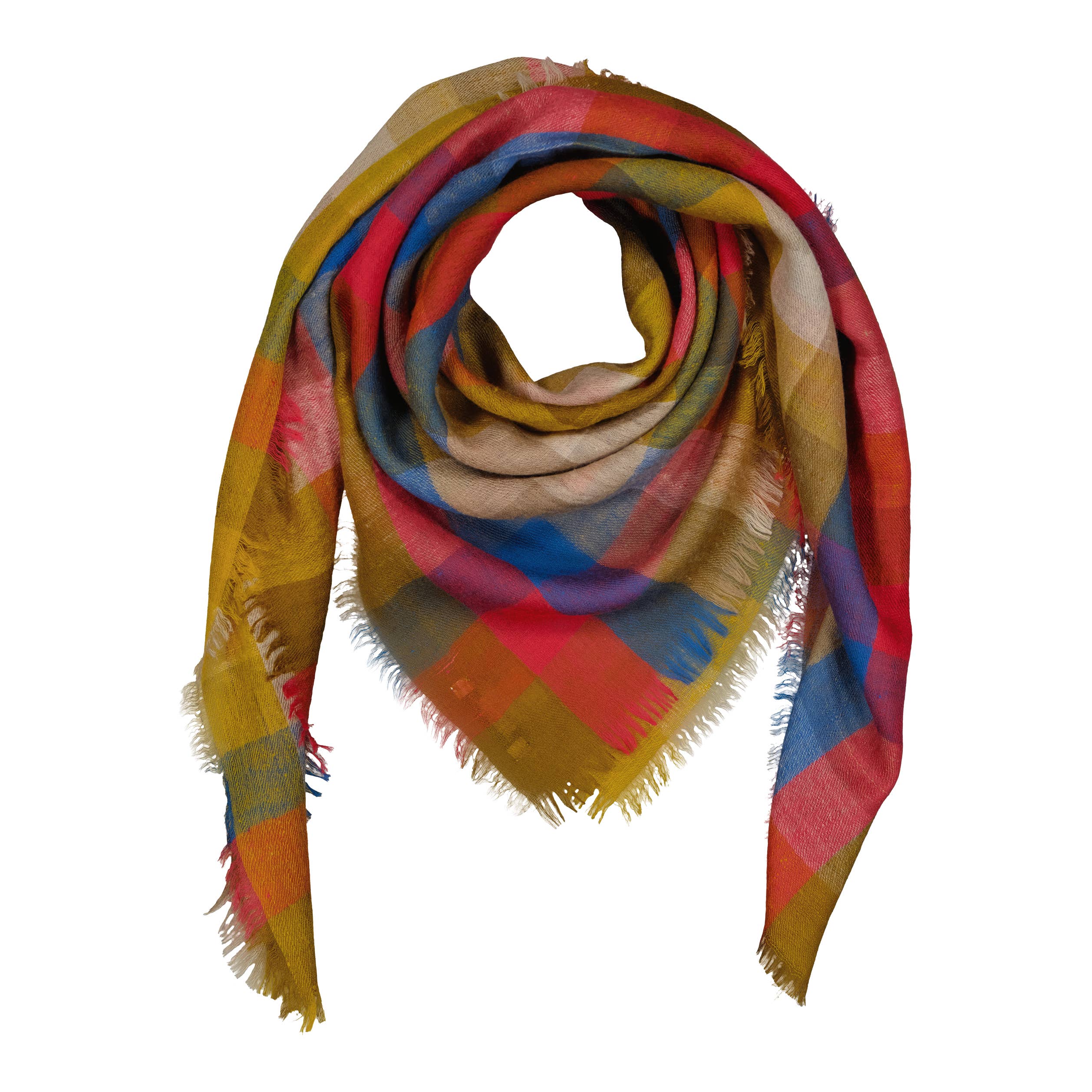 MULTICOLORE FELICITY sciarpa scozzese in 100% cashmere 110x110 cm in vendita all'ingrosso su Faire1