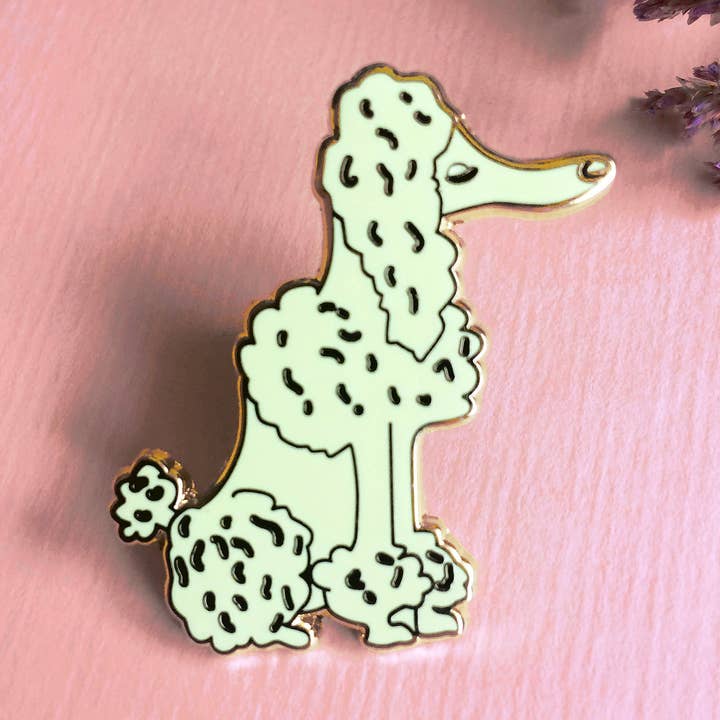 Poodle Pin, hard enamel, dog theme for wholesale by Katinka Feijs