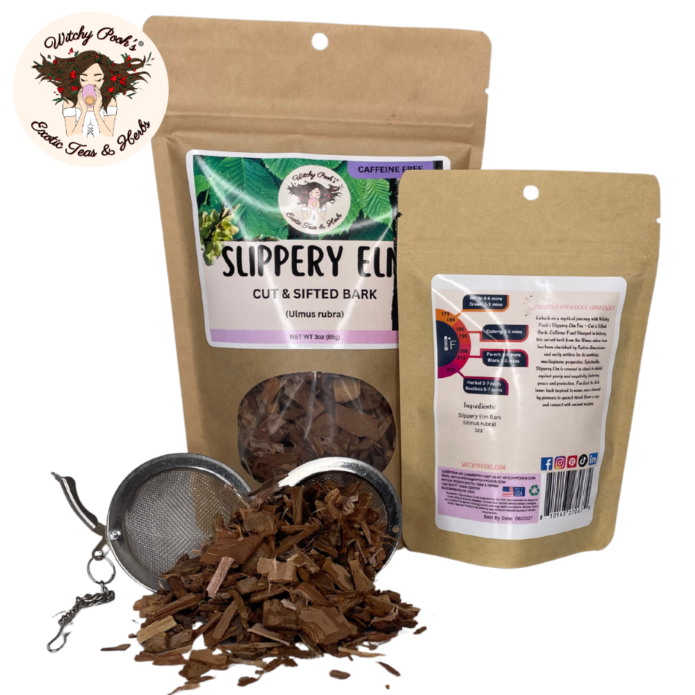 Witchy Pooh's Exotic Teas & Herbs - Wholesale Loose Tea - Witchy Pooh's Slippery Elm Tea - Cut & Sifted Bark9