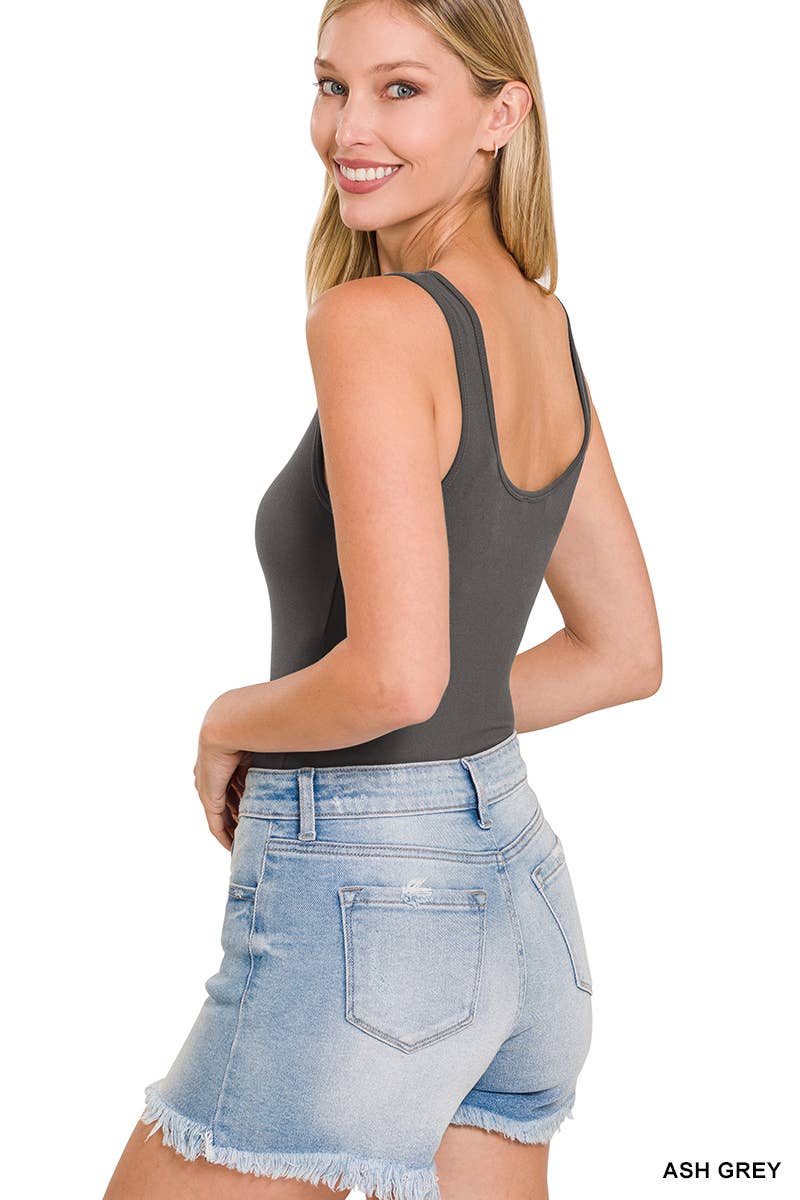 42POPS - Wholesale Bodysuit - Women's - Thong Bodysuit Microfiber Split Neck16