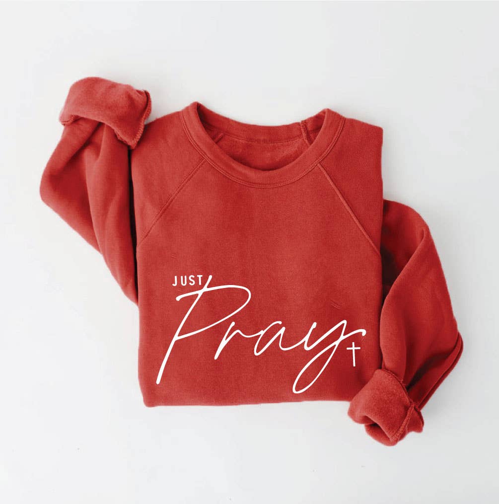 OAT COLLECTIVE - Wholesale Graphic Sweatshirt - Women's - JUST PRAY  Graphic Sweatshirt3