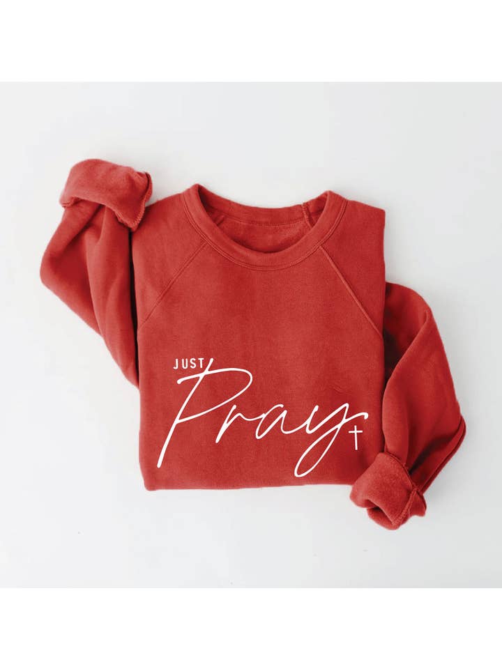 OAT COLLECTIVE - Wholesale Graphic Sweatshirt - Women's - JUST PRAY Graphic Sweatshirt3