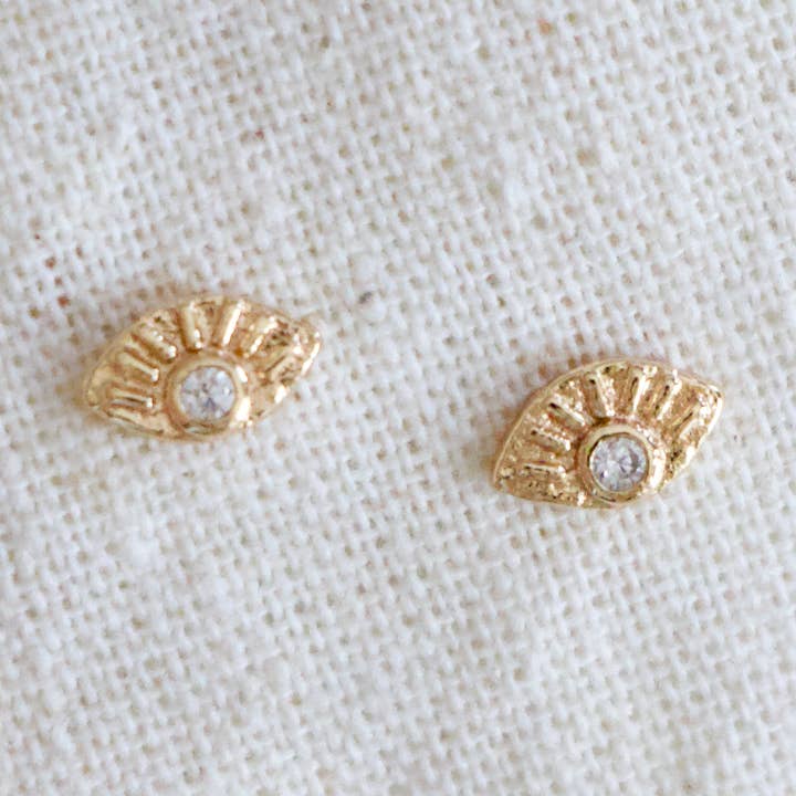 Orecchini a Perno Mini CZ Occhio Malvagio per la vendita all'ingrosso da parte di Mesa Blue