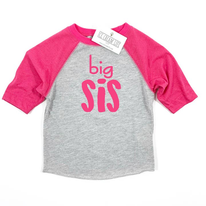 CAMISETA BIG SIS RAGLAN - HERMANA MAYOR para venta al por mayor de Ice Cream Life