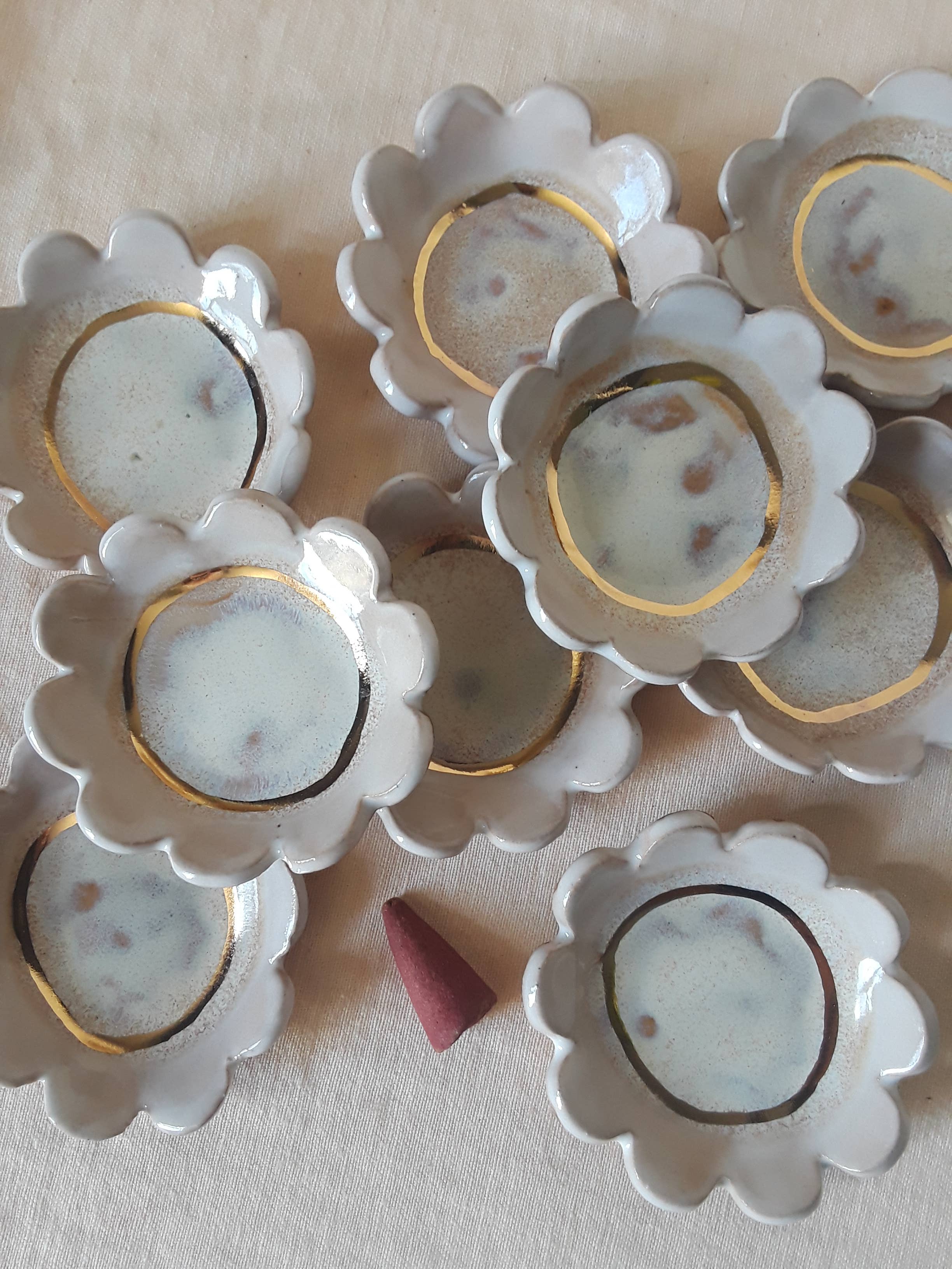 CURIOUS CLAY - Vendita all'ingrosso Portagioie - Piatto anello piccolo fiore3