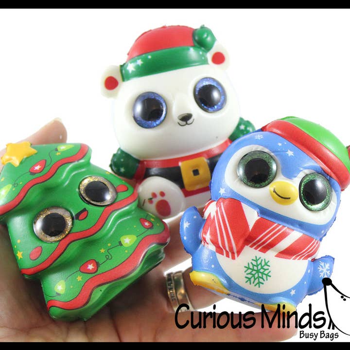 Curious Minds Toys - Wholesale Squishy toy – Kids & Baby - 1 Sparkle Eye Winter Animal Themed Slow Rise Squishy Toys -6