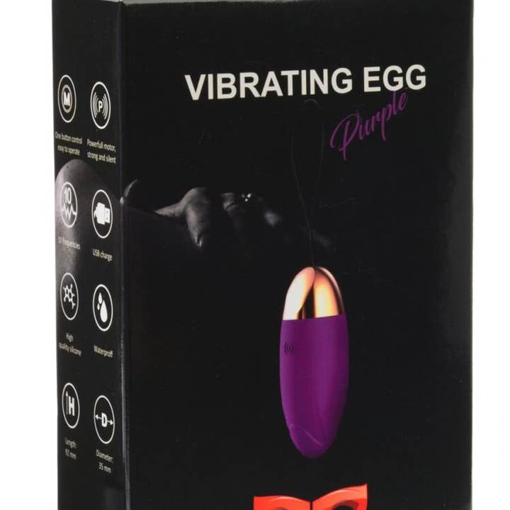 Argus Vibrating Egg Purple Rechargeable - 8 CM - 10 Speed - AT 001103 for wholesale by Kinky Pleasure