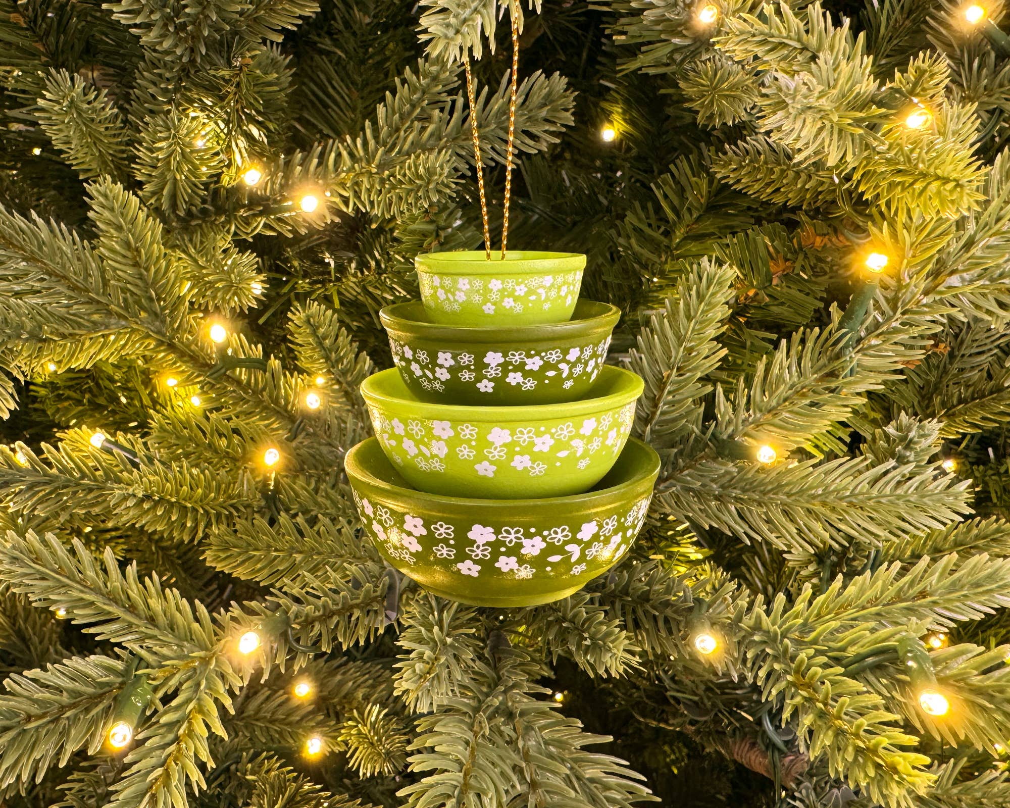 Twinkltoast - Vente Objets de décoration - Ornement de Bol Inspiré de Mini Pyrex | Décor de Noël Rétro9