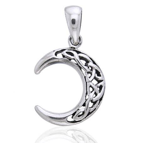 Silver Insanity - Wholesale Individual Charm/Pendant - Sterling Silver Celtic Knot Crescent Moon Pendant