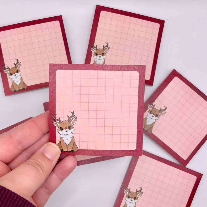 Wildly Enough - Wholesale Sticky Notes - Rudolph Reindeer Sticky Notes | Holiday Post-It Notes