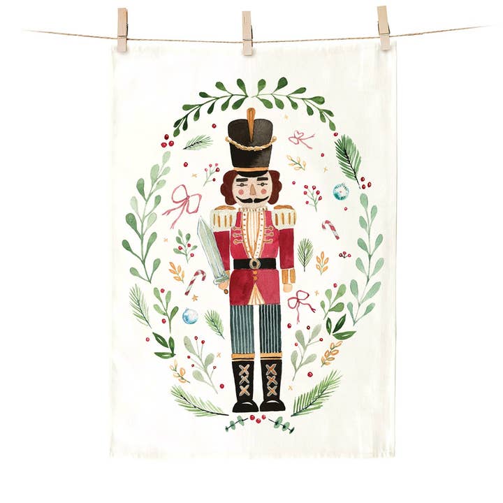 Geschirrtuch aus 100% Bio-Baumwolle (GOTS) - Weihnachtszauber für den Großhandel von Hirondelle & Cie