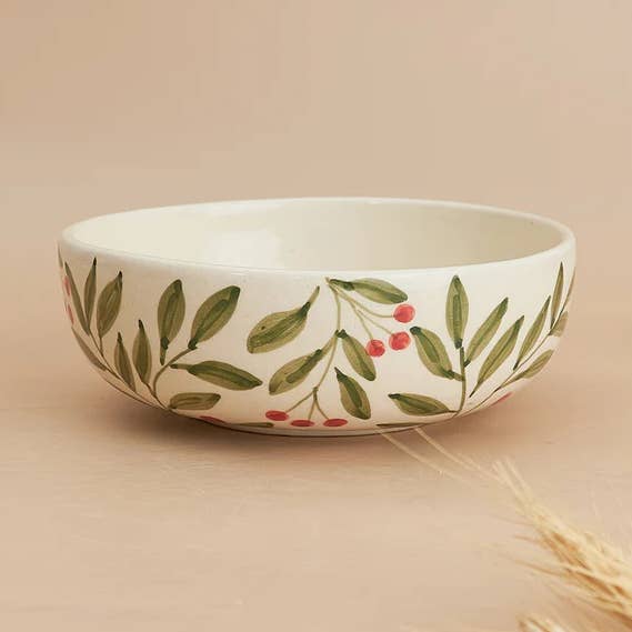 Olijfblad Keramische Kom - Groot voor wholesale door Artisaga