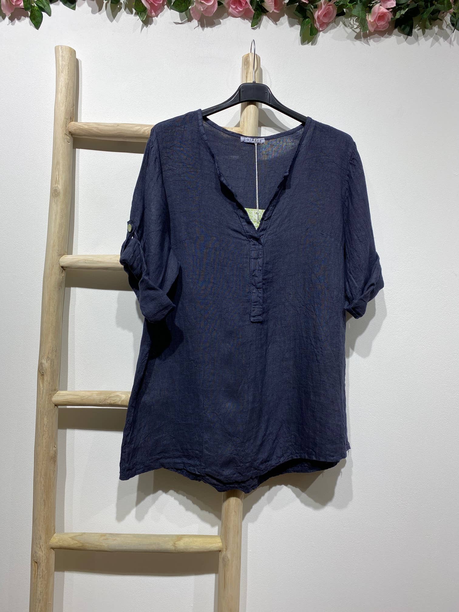 la maison des fibres naturelles - Wholesale Blouse - Women's - top 620411 100% linen made in Italy16