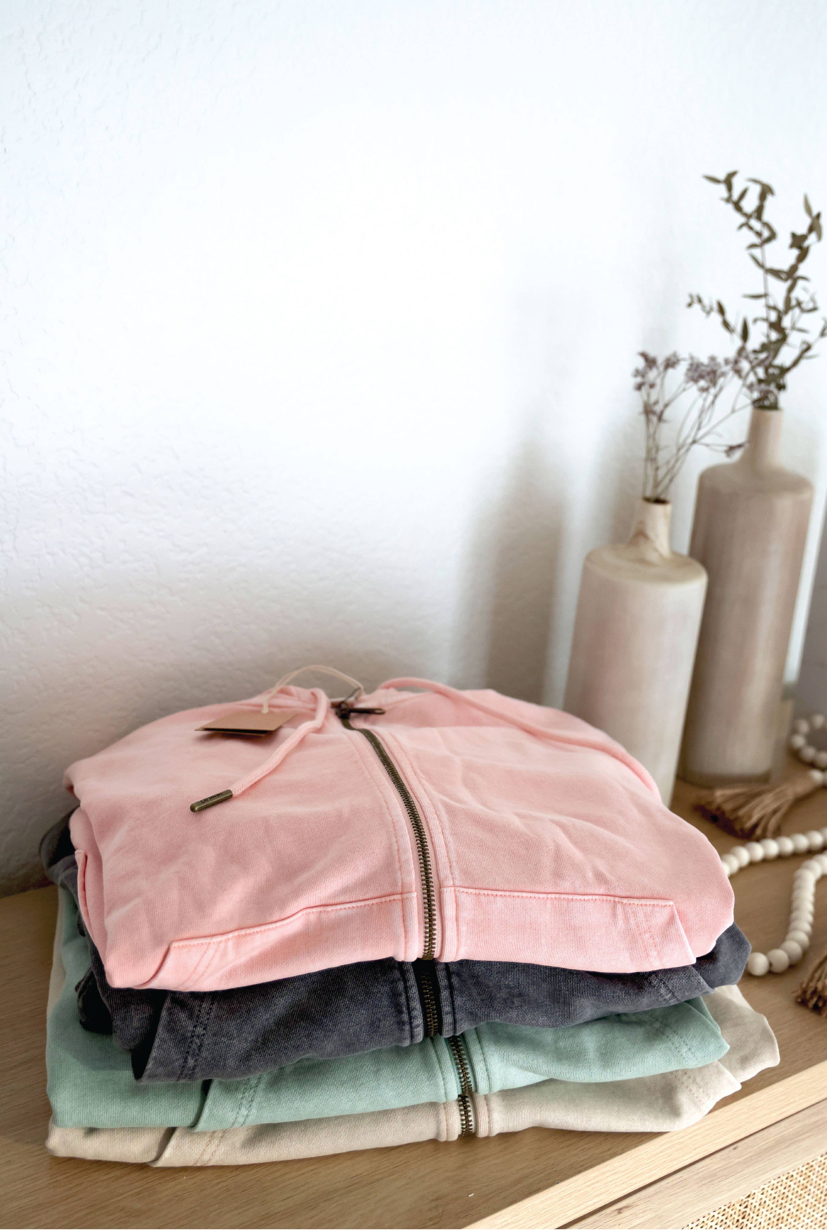 OAT COLLECTIVE - Wholesale Jacket - Women's - CUSTOM CROPPED Mineral Zipper Hooded Pullover6