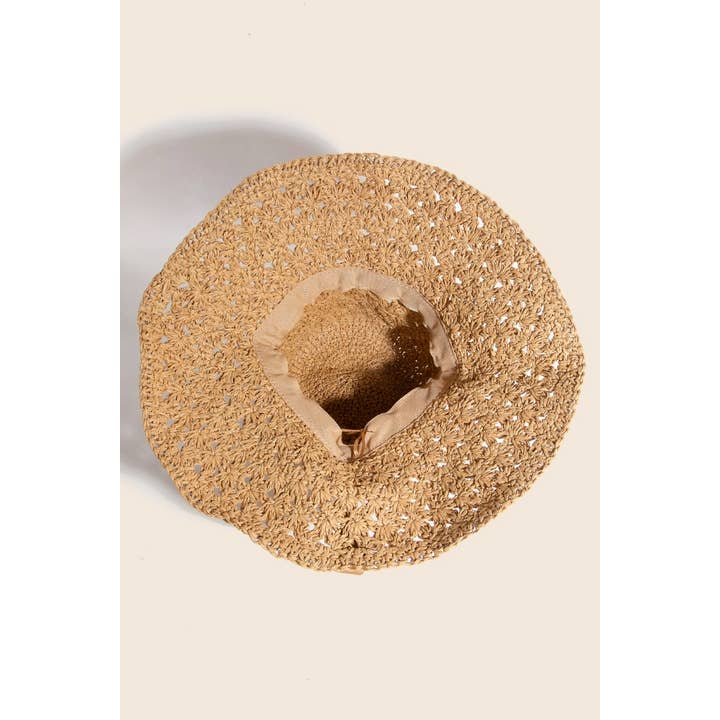 Anarchy Street - Wholesale Bucket Hat - Women's - Intricate Straw Braided Bucket Hat