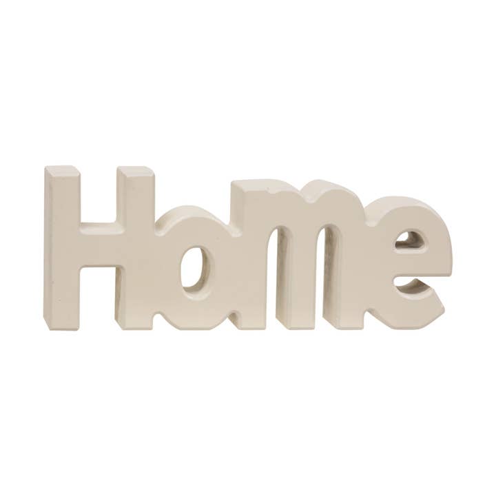 Wooden "Home" Block, Cream for wholesale by Col House Designs