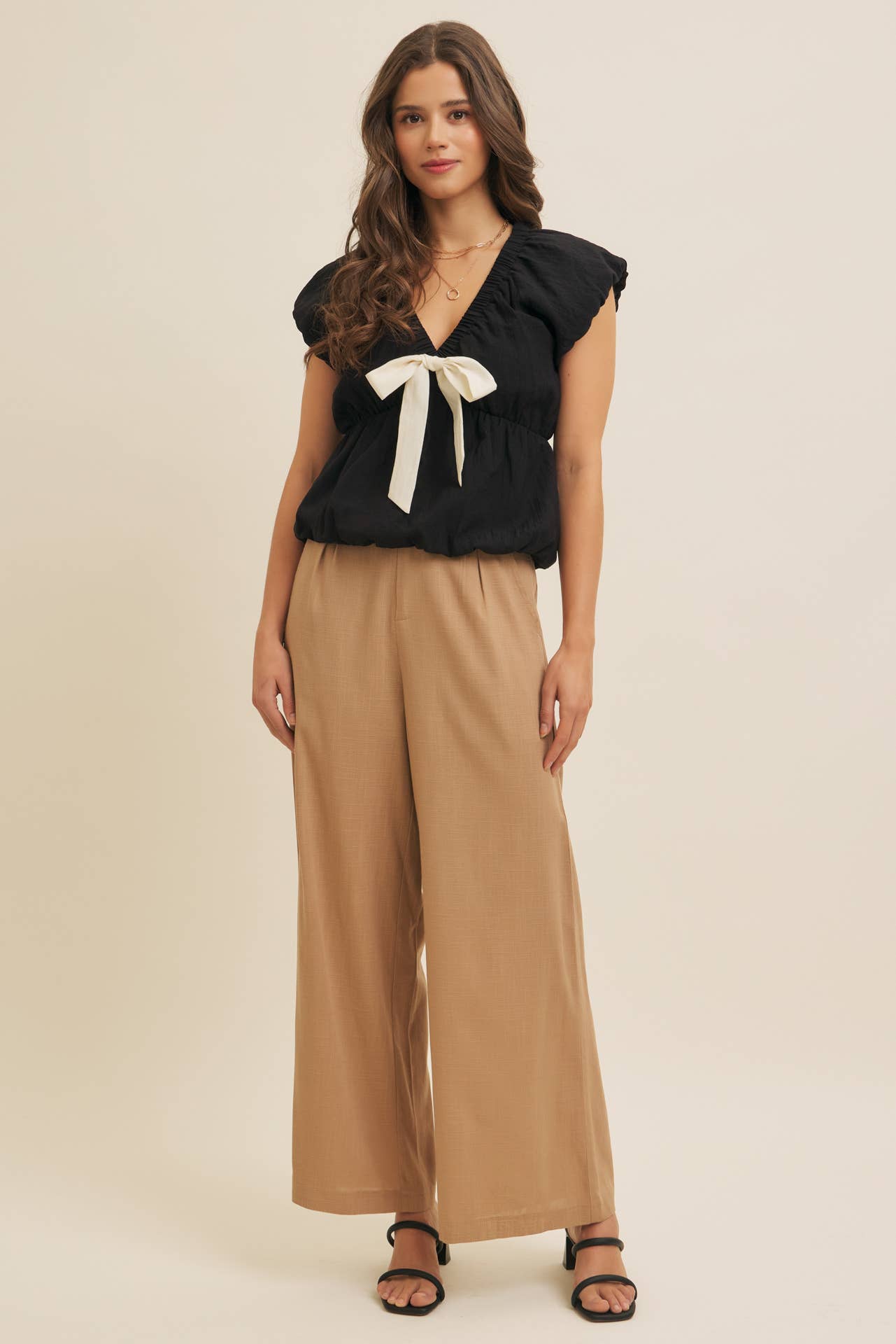 in february - Wholesale Pants - Women's - MINIMALIST MUSE DRAPEY WIDE-LEG LINEN TROUSERS15